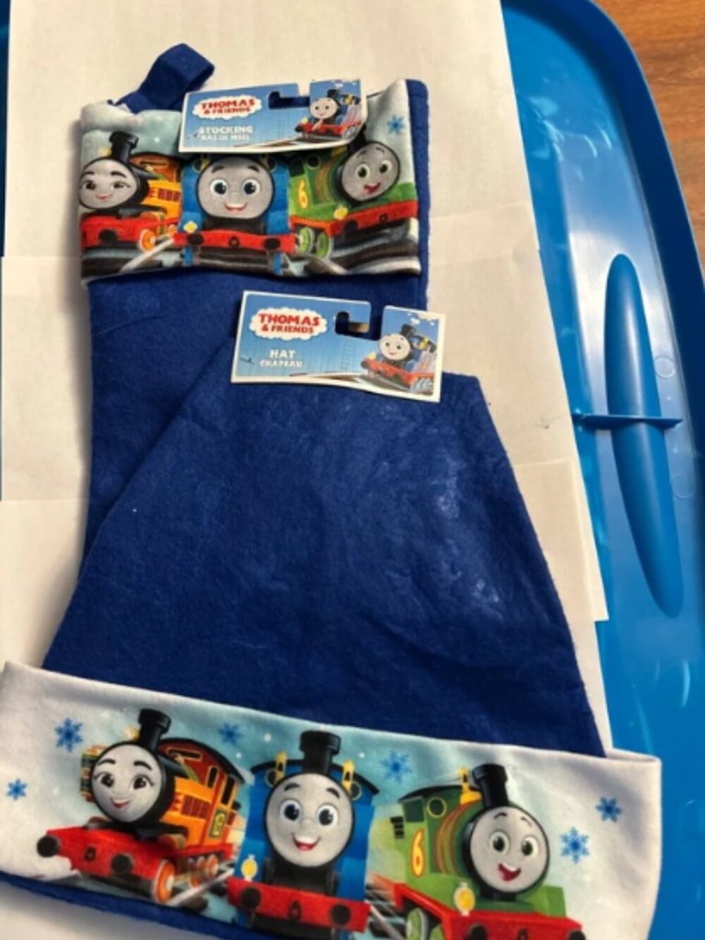 Bundle of 2 Thomas the Tank Holiday Stocking & Hat New